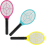 2 X ELECTRIC ZAPPER BUG BAT FLY MOSQUITO INSECT KILLER SWATTER RACKET 4