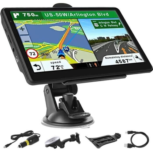 Car GPS - PRUMYA - Truck - 7 inch touchscreen - 8 GB memory - Danger zone warning