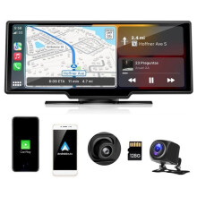 PRUMYA 10.26 inch Bluetooth Car Radio Multimedia Wireless CarPlay Android Mirror Link Car DVR Recorder Dashboard for Nissan Toyota