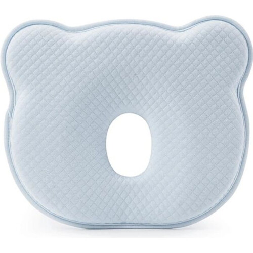 Memory Foam Pillow for Newborns, Washable, Breathable and Soft, Against a Flat Head – Blue
