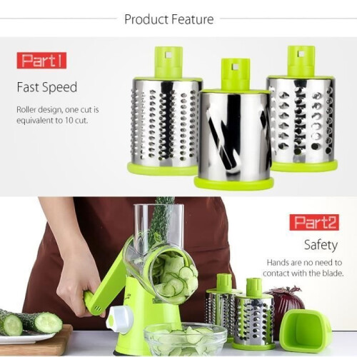 Vegetable slicer - TEMPSA - Model 672716 - Stainless steel - 3-roll grater - Modern design 1