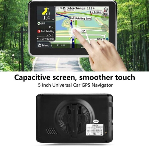 VGEBY Universal Car GPS Navigator with 5-inch Touchscreen – Europe – Multiple Route Options 1