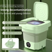 Mini Washing Machine – WIRLSWEAL – Foldable Model – 8 L – Portable – Blue Light Sterilization