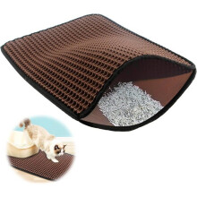 Double-layer honeycomb cat litter mat, environmentally friendly EVA material, waterproof and non-slip, 40 x 50 cm