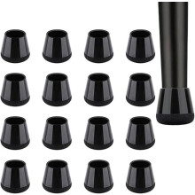 Chair leg caps, 16 pieces silicone protective caps with felt pads, reduce noise and scratches