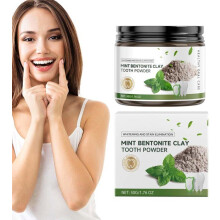 Bentonite clay tooth powder, bentonite clay tooth cleaning powder, tooth powder for fresh breath