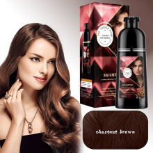 Chestnut hair color shampoo, 3 in 1 instant color shampoo, color your hair in just a few steps