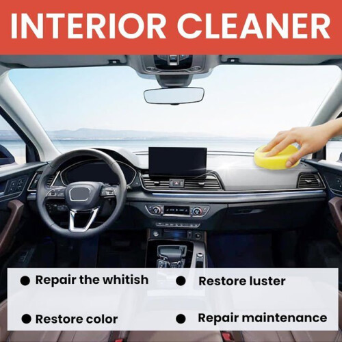 Car interior cleaning paste, cleaning cream with sponge for cleaning seats and upholstery 2