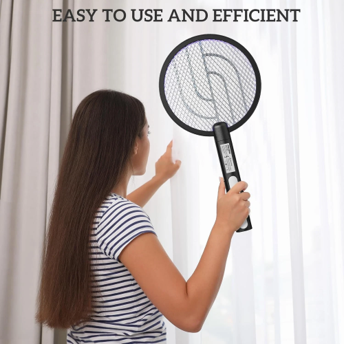 4000V Electric Rechargeable Swatter Mosquito Fly Killer  Zapper Racket 1