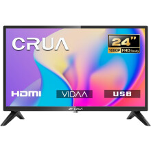 CRUA 24-Inch Smart TV HD Ready, VIDAA OS, Triple Tuner, Dolby Audio, Google Assistant, Netflix, YouTube, Disney+, Prime Video