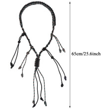Portable Nylon Duck Goose Call Lanyard Braid Paracord for Outdoor Hunting(Black+CP Camouflage)