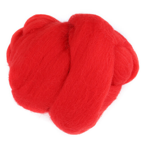 55g Colored Needle Felting Wool Roving Spinning Sewing Trimming Handiwork Material (Red) 1