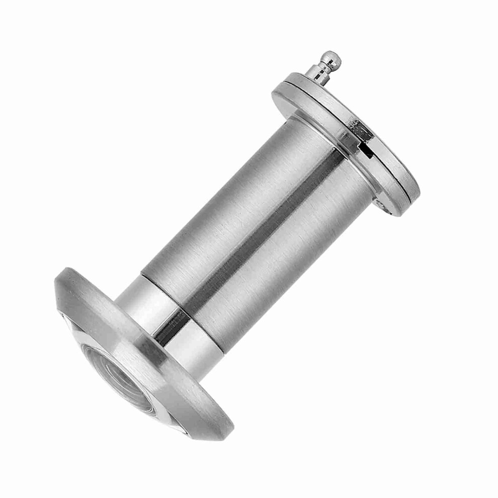 200 Degree Wide Viewing Angle Door Viewer With Heavy Duty Privacy Cover Brushed Chrome 4391324333971