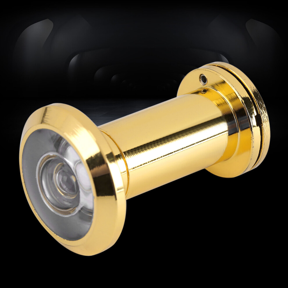 200 Degree Wide Viewing Angle Door Viewer With Heavy Duty Privacy Cover Gold 7891324333959