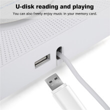 Portable Wall Mounted Bluetooth Remote Control CD MP3 Player FM Radio with (White)