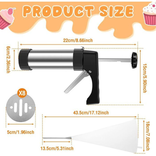 Manual stainless steel cookie machine, churros making kits, hollow churros machine 1