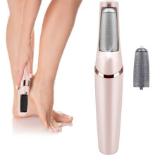 Electric callus remover with 2 rollers, rechargeable, removes dry skin on the feet