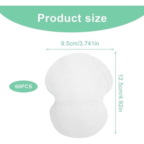 60-pack disposable antiperspirant patches, antiperspirant pads for armpits 1