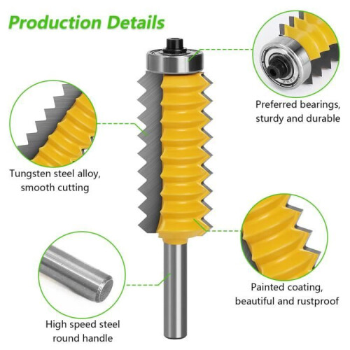 Multi-tooth wood router bit, 8mm carbide wood router bit, multi-tooth router bit, woodworking tools 2