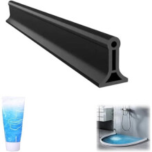 silicone water retention strip, water barrier for sinks, flexible shower water dam, splash guard for bath and shower