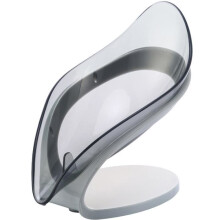 Black aesthetic soap dish with suction cup and suction cup base, portable travel soap dispenser with drain, keeps soap dry