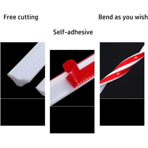 Flexible, self-adhesive ceiling strip, 6 m triangle, for tile edges, ceiling and wall connections, waterproof, for wall edges 2