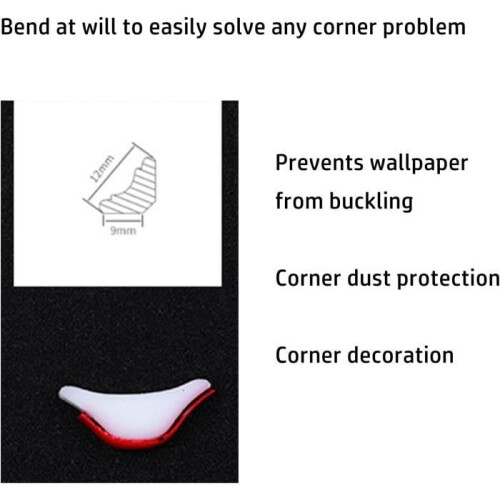 Flexible, self-adhesive ceiling strip, 6 m triangle, for tile edges, ceiling and wall connections, waterproof, for wall edges 1