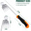 Hand weeder, hand weeder, 4-tooth weeder with rubber handle, garden tools with handle 2