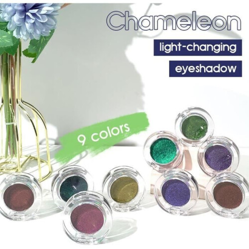 Chameleon Green Eyeshadow Palette, Metallic Glitter, Waterproof, Highly Pigmented Glitter Eye Makeup 2