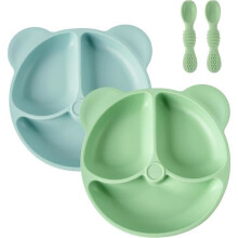 BPA-free and microwave-safe baby food plates