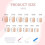 24 pieces reusable short square false nails (white edge, butterfly) 2
