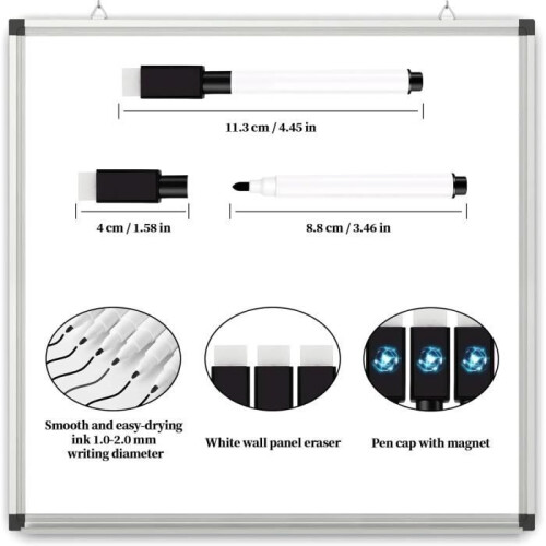 Whiteboard Markers – Black – Pack of 10 – Erasable – Fiber 1