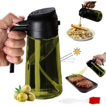 470ml Kitchen Oil Sprayer, 2-in-1 Kitchen Oil Sprayer and Olive Oil Sprayer, Olive Oil Bottle with Pourer