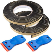 Self-adhesive waterproof, dirt-repellent, heat-insulating foam rubber sealing strips, 10 mm x 3 mm x 3 m