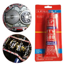 Kit, High Temperature RTV Silicone Adhesive, Red, Multi-Purpose Silicone Motor Sealant for Metal and Glass