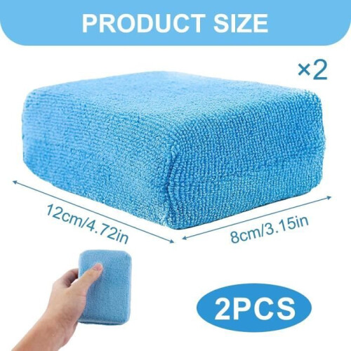 Absorbent microfiber anti-fog cloth for car mirrors and windows, absorbent sponge 1