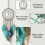 Dreamcatcher in turquoise forest, handmade wall decoration VHV 4