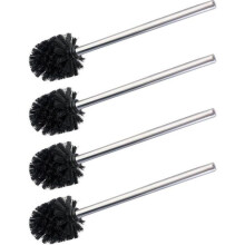 Black Stainless Steel Replacement Toilet Brush, Set of 4, 35cm, VHV