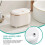 Table waste bin with push button lid, small bathroom waste bin, mini office waste bin, white, VHV 2