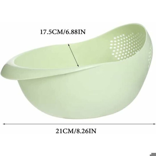 Set of 2 multifunctional plastic draining baskets for washing fruit and vegetables VHV 1