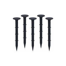 200 plastic garden stakes for weed control, UV protection, black, VHV