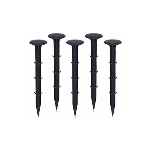 200 plastic garden stakes for weed control, UV protection, black, VHV