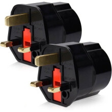 Pack of 2 Schuko Type G UK France to UK Compact Travel Plug Adapter VHV
