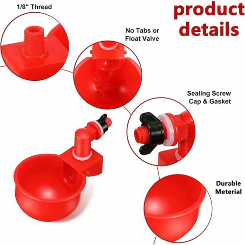 automatic plastic drinking cups for poultry, chick and duck drinkers VHV 1