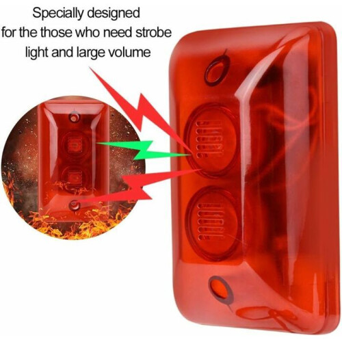 12V LED Home Security Alarm System, Strobe Light, Red, VHV 2