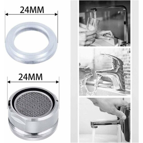 24 mm tap aerator, filter, water saving accessory with seal for kitchen and bathroom, VHV 2