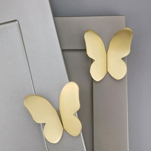 set of brass drawer handles with screws and nuts for VHV bedside table 1