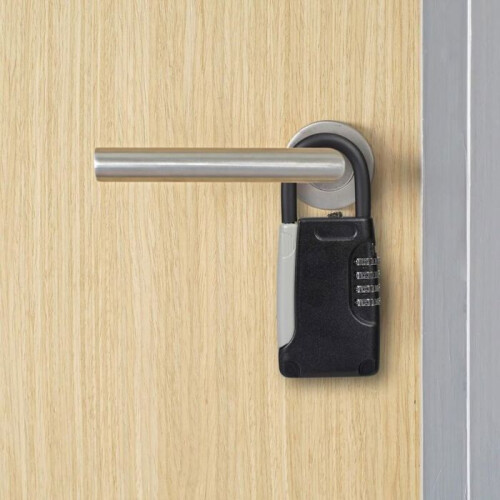Key cabinet with handle, 4-digit external code, small key cabinet HxWxD 145 x 6 x 2 cm, black VHV 1