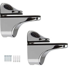 2-piece adjustable glass plate support for wooden shelves, glass thickness 2-23 mm VHV