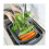 Collapsible kitchen sieve with extendable handle, silicone pasta drainer VHV 3